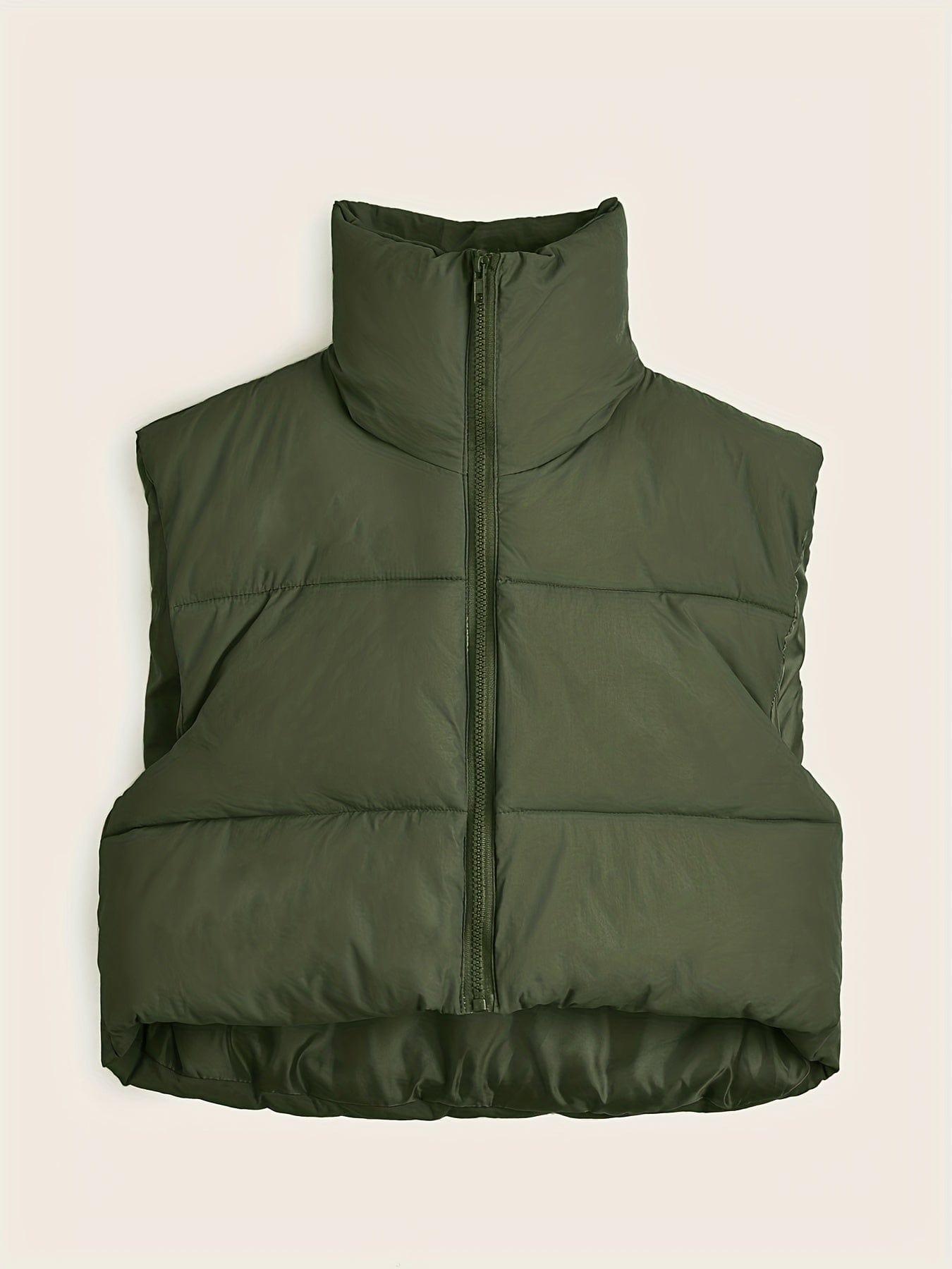 London Crop Puffer Vest