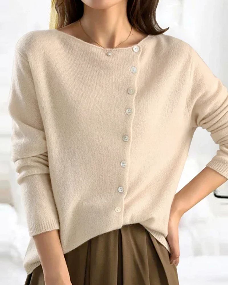 Vicky Button Sweater