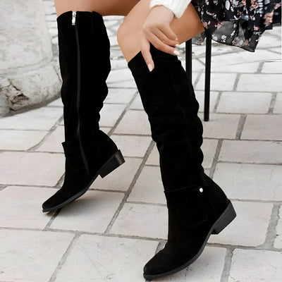 Side Zipper Knee High Boots