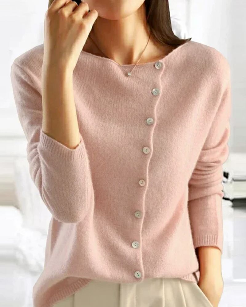 Vicky Button Sweater