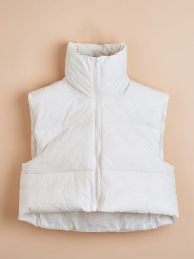 London Crop Puffer Vest