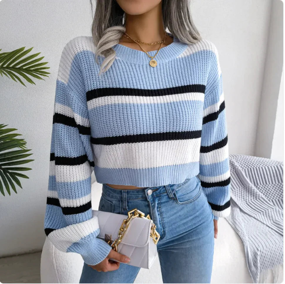 Striped Crop Sweater