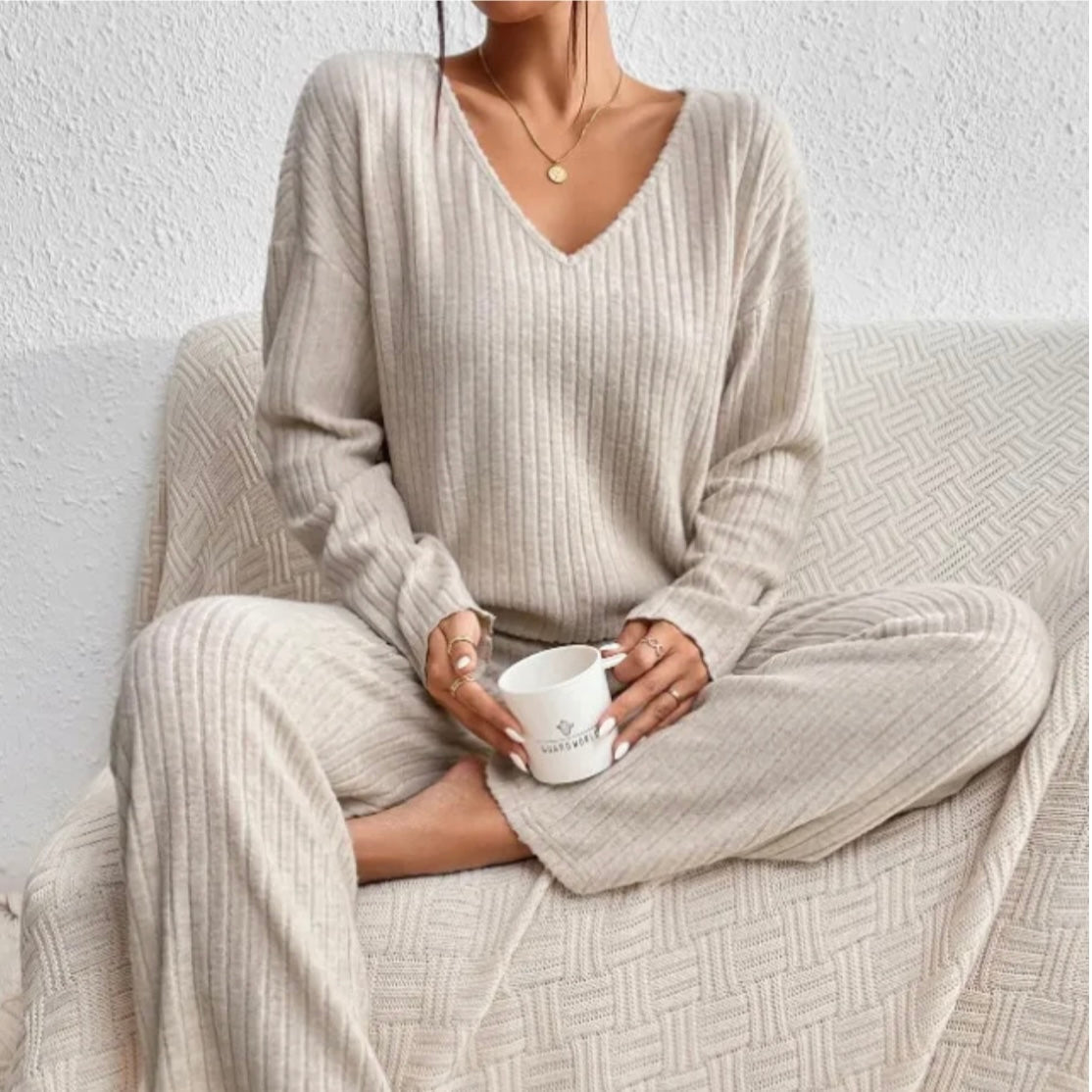 Ribbed Two-Piece Lounge Set