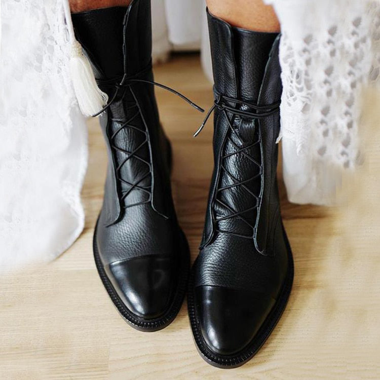 Sonia Elegant Leather Ankle Boots