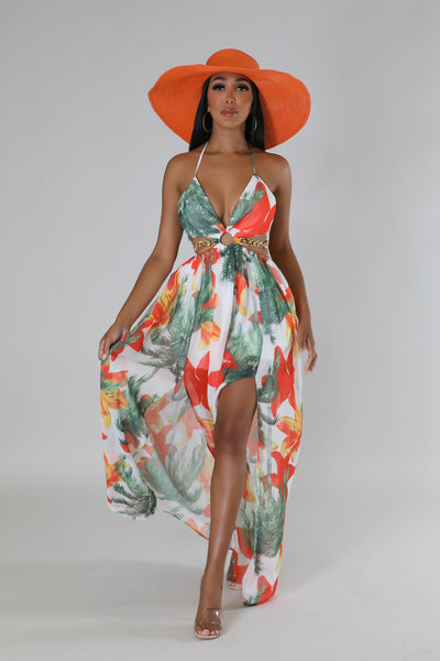 Tropical Sunset Maxi Dress