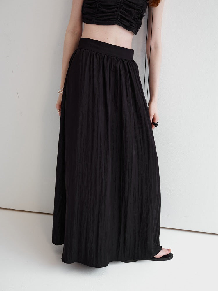 Long Pleated Light Skirt