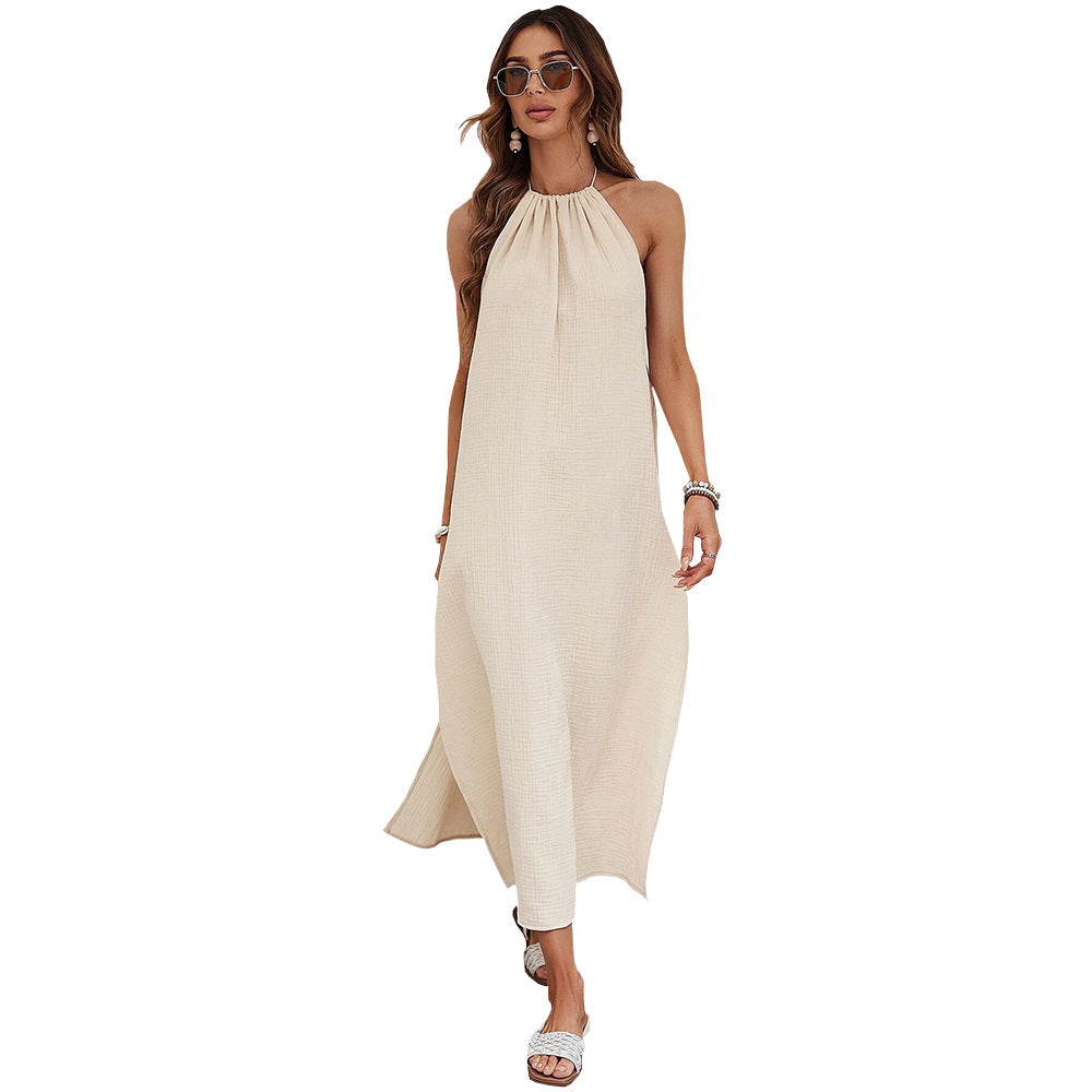 Angel Tie Back Halter Dress