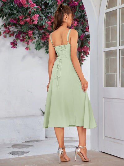 Isabella Milkmaid Midi Dress