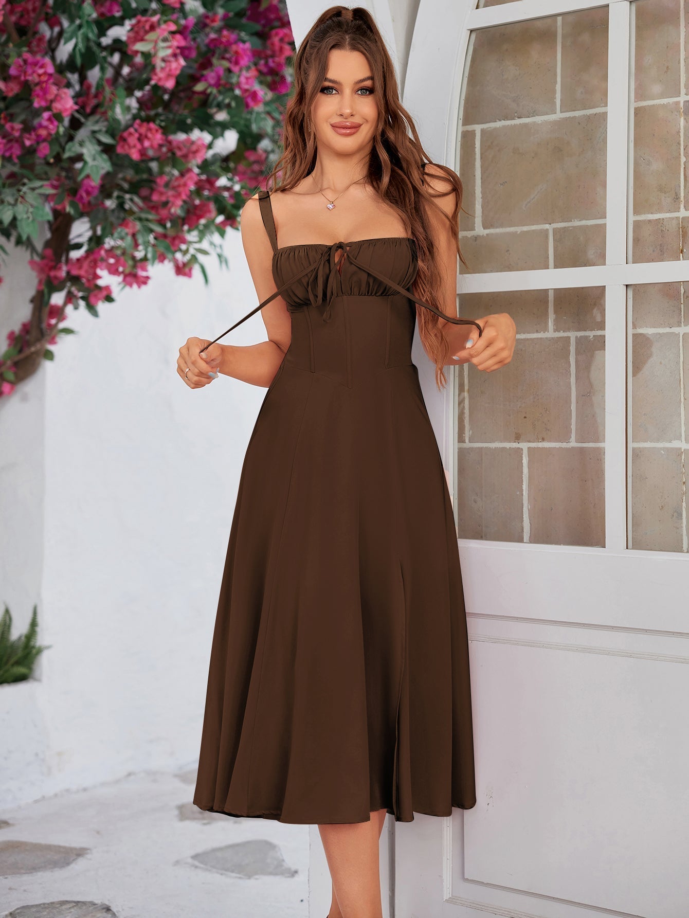 Isabella Milkmaid Midi Dress