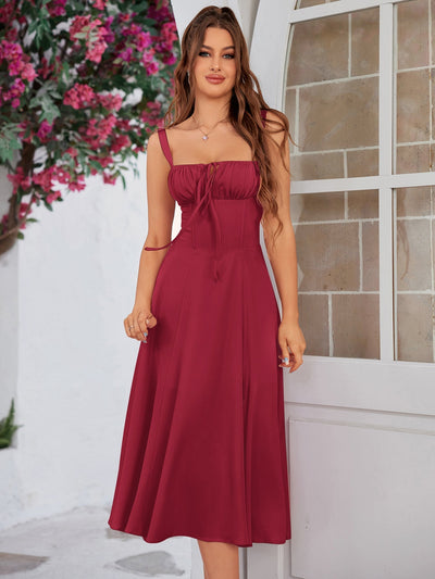 Isabella Milkmaid Midi Dress