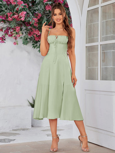 Isabella Milkmaid Midi Dress