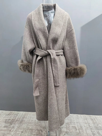 Ophelia Fur-Trim Coat