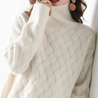 Haven Cable-Knit Turtleneck Sweater