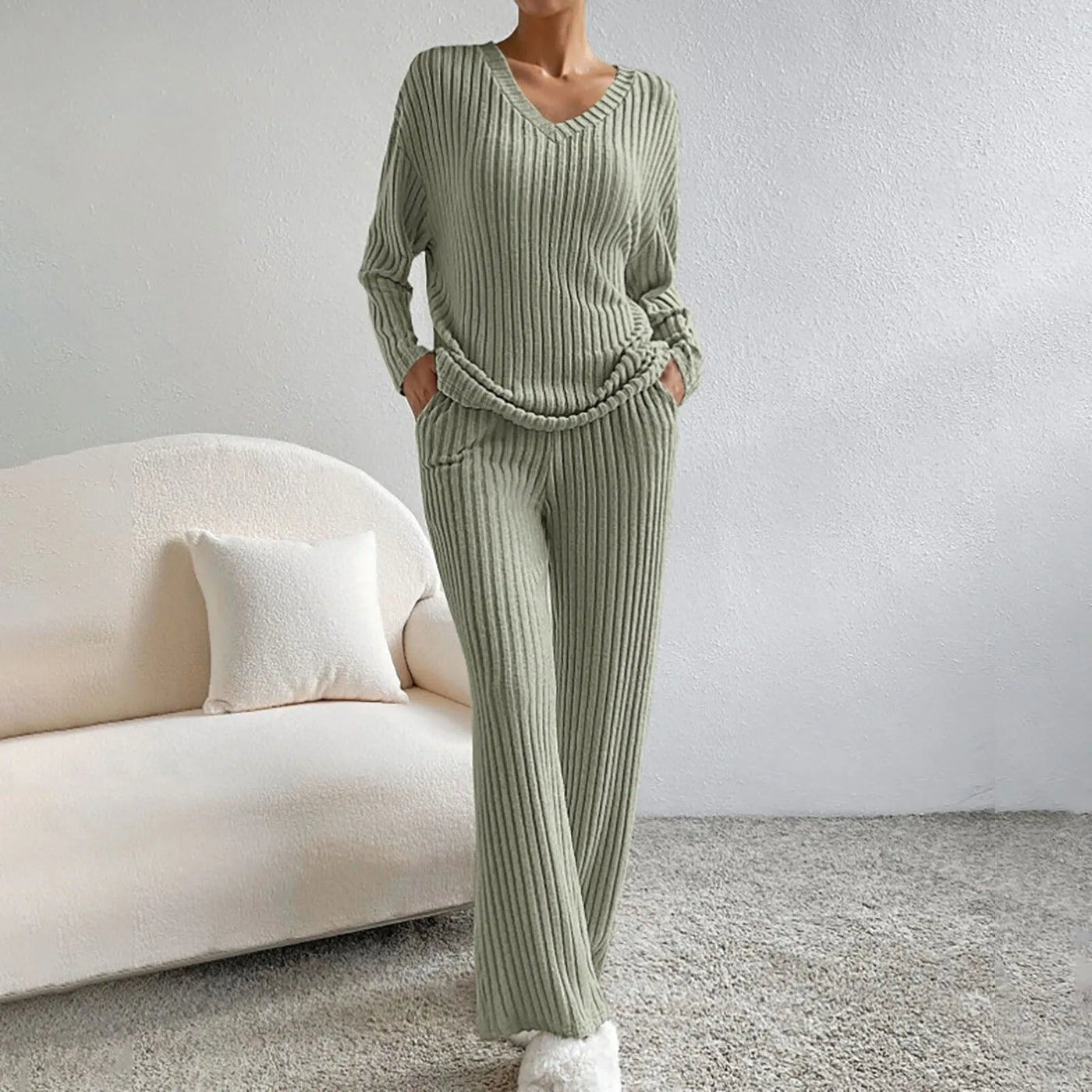 Ribbed Two-Piece Lounge Set