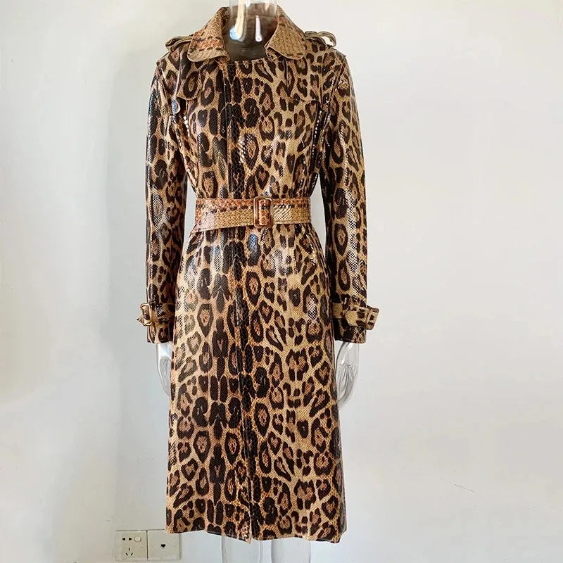 Luxe Leopard Trench Coat