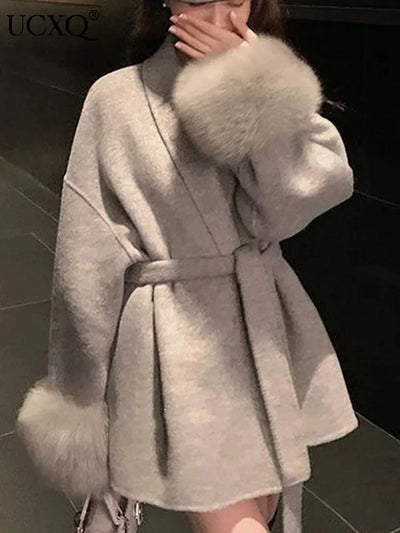 Ophelia Fur-Trim Coat