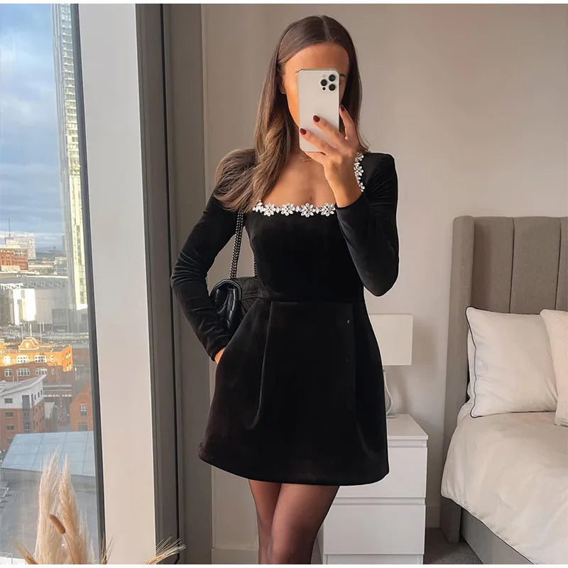 Vicky Velvet Mini Dress