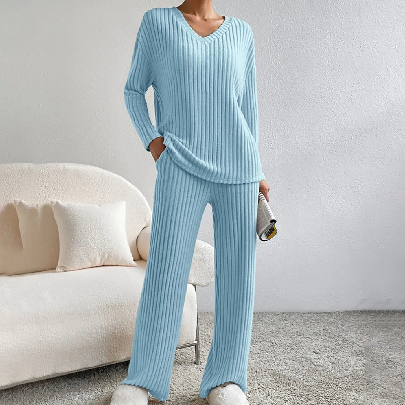 Ribbed Two-Piece Lounge Set