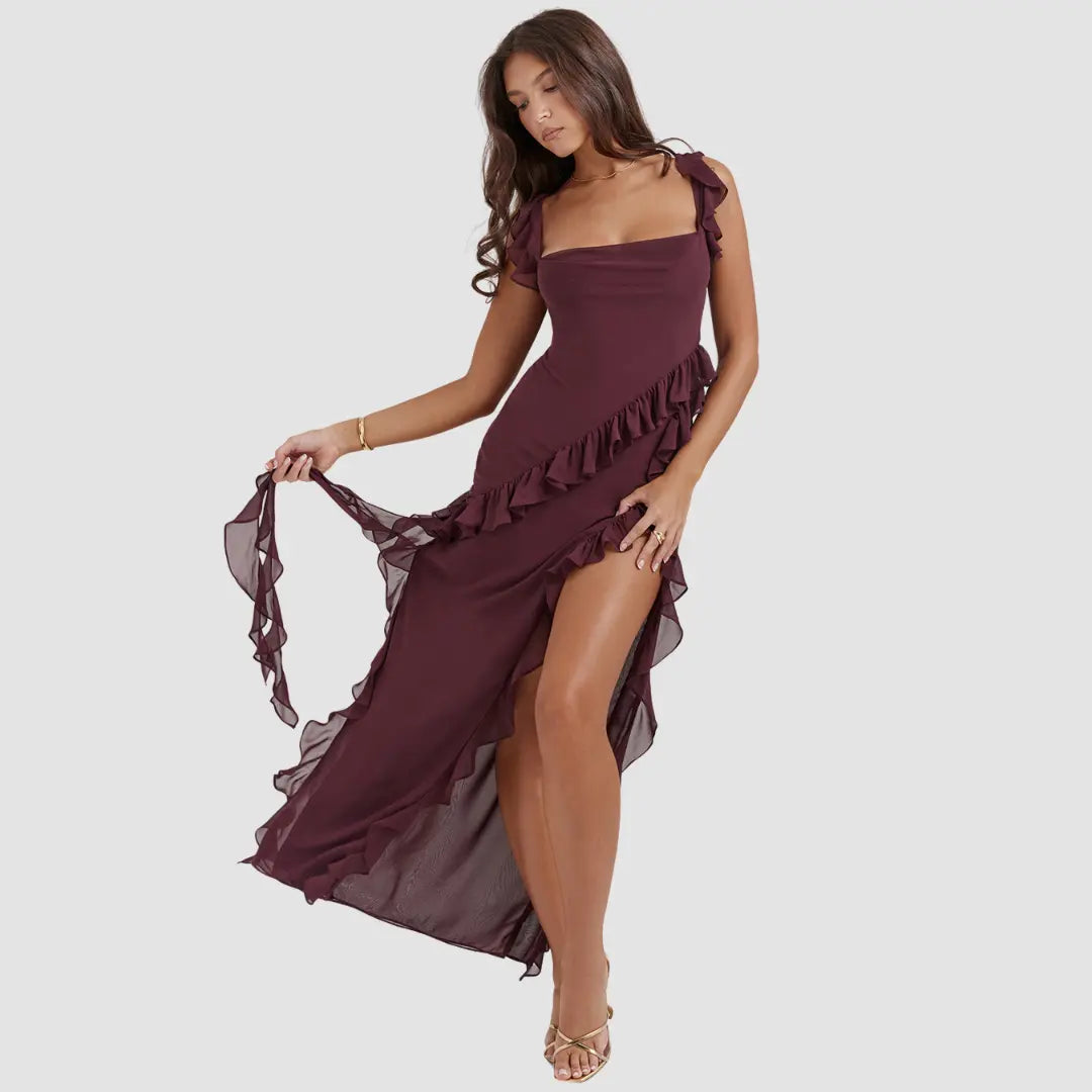 The Isabella Ruffle Maxi Dress