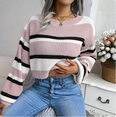 Striped Crop Sweater