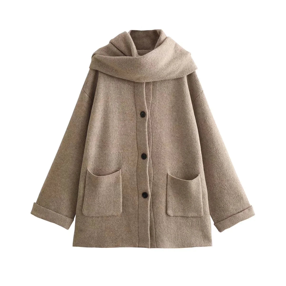 Marlowe Cozy Knit Coat with Scarf