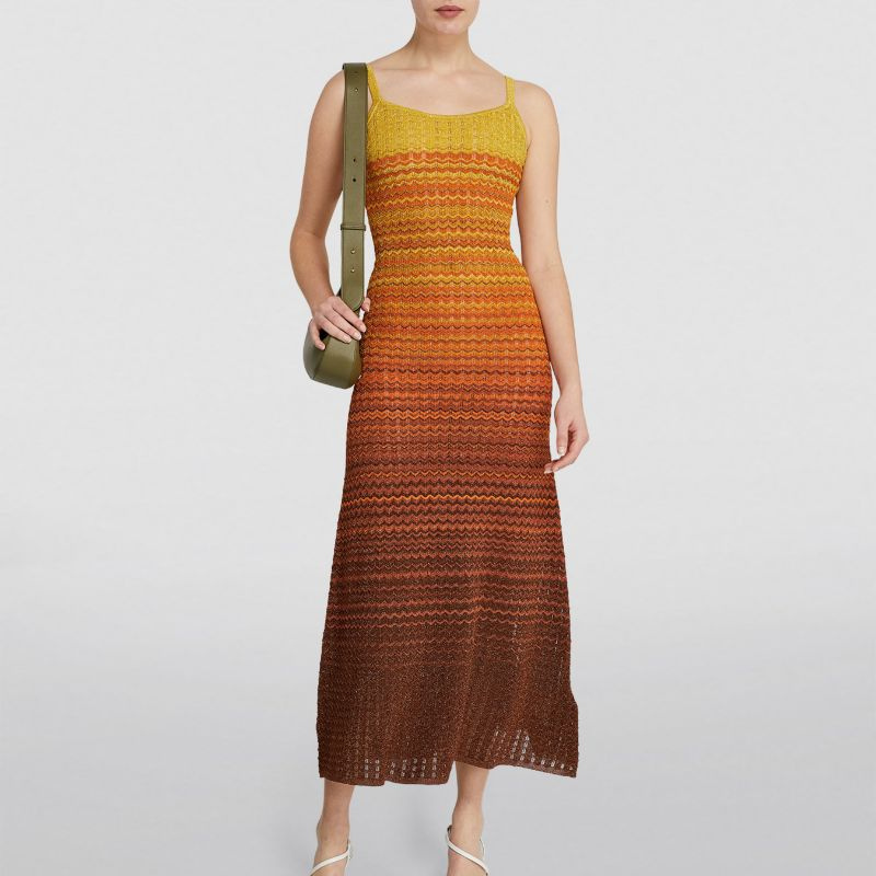 Sun Gradient Knitted Maxi Dress