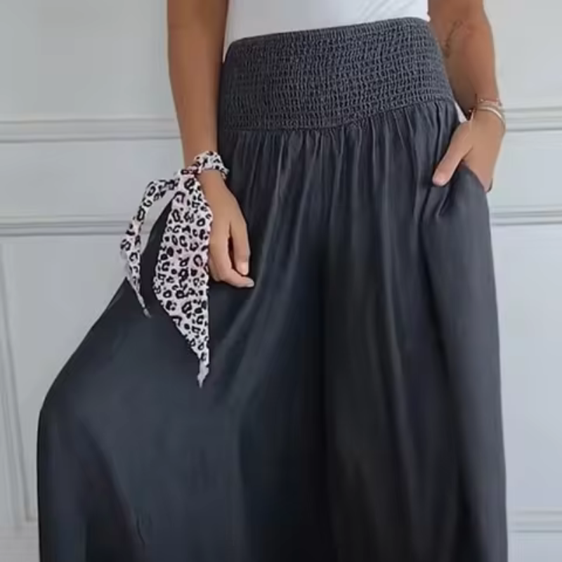 Cotton Wide Leg Pants