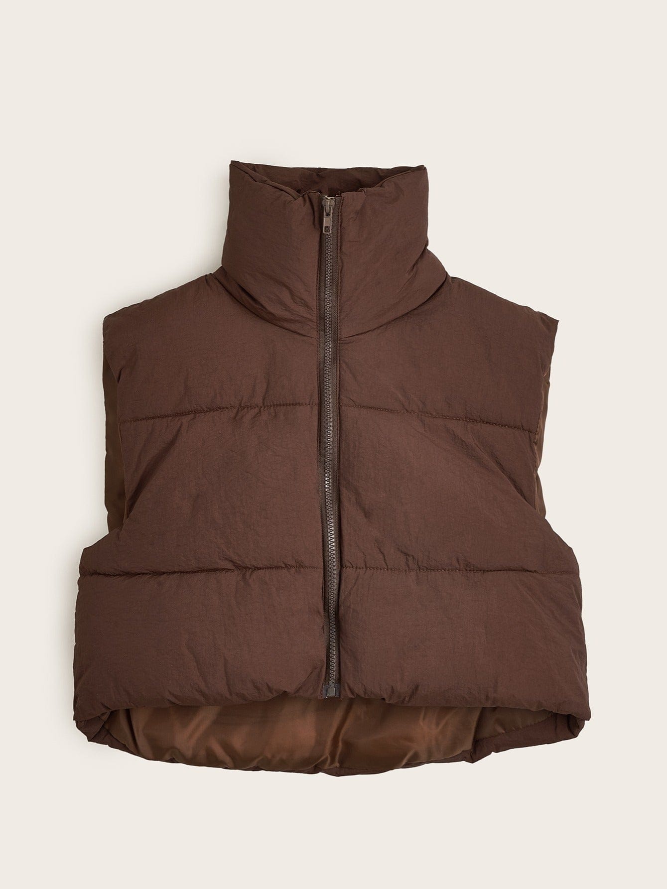 London Crop Puffer Vest