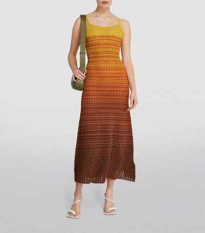 Sun Gradient Knitted Maxi Dress