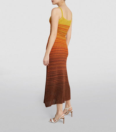 Sun Gradient Knitted Maxi Dress