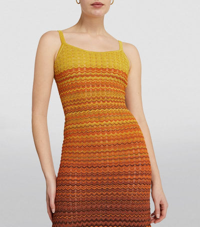 Sun Gradient Knitted Maxi Dress