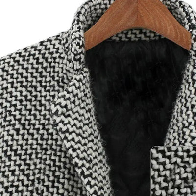 Houndstooth Long Coat