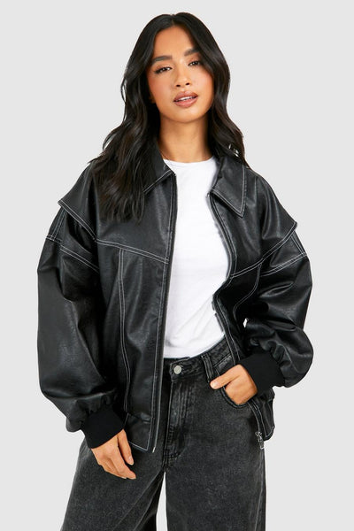 Urban PU Leather Bomber Jacket