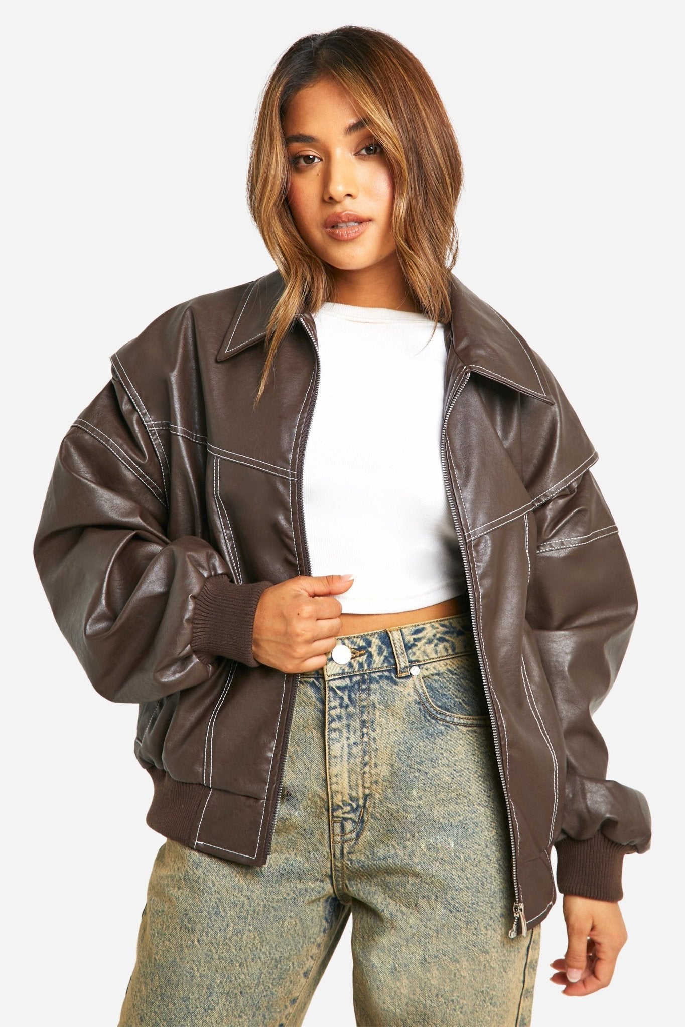 Urban PU Leather Bomber Jacket