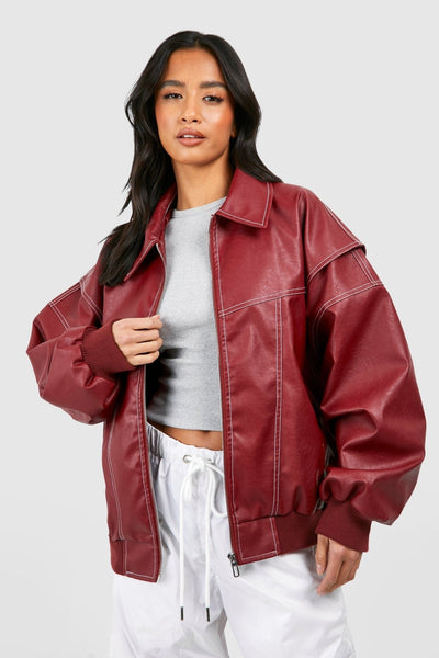 Urban PU Leather Bomber Jacket