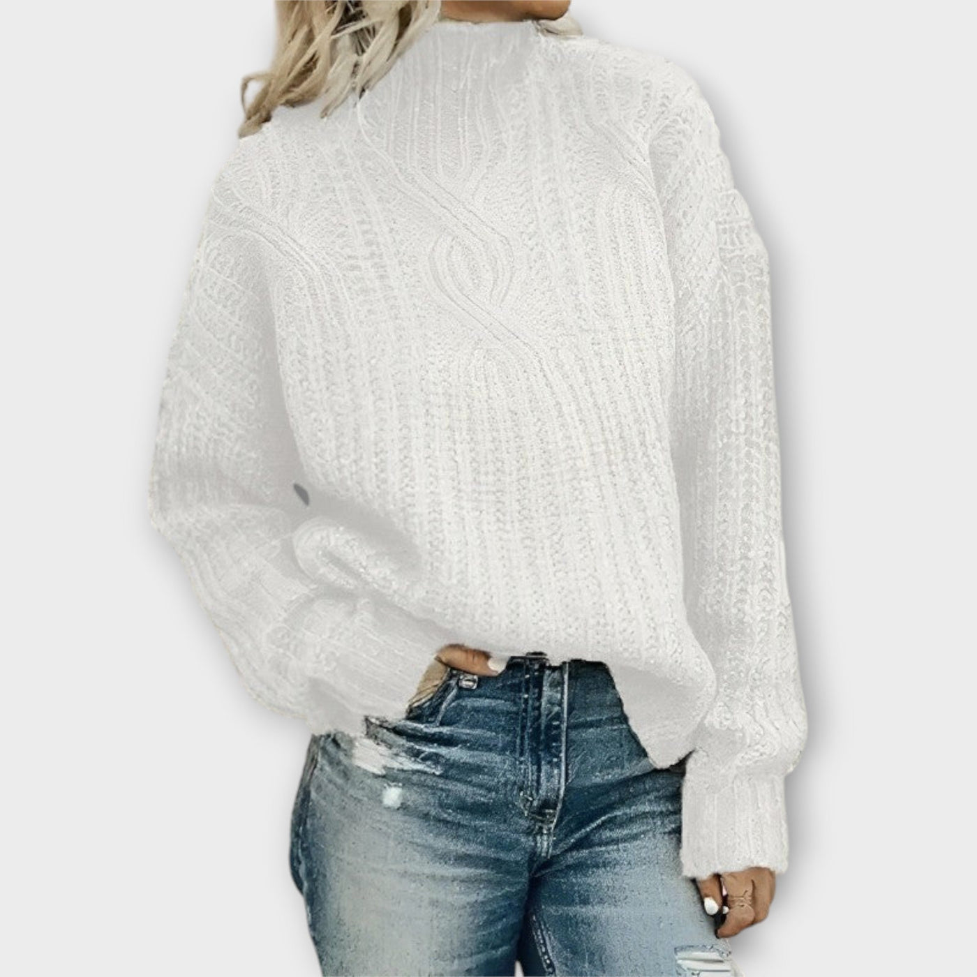 Pepper High Neck Knitted Jumper