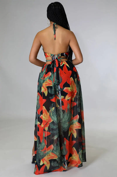 Tropical Sunset Maxi Dress