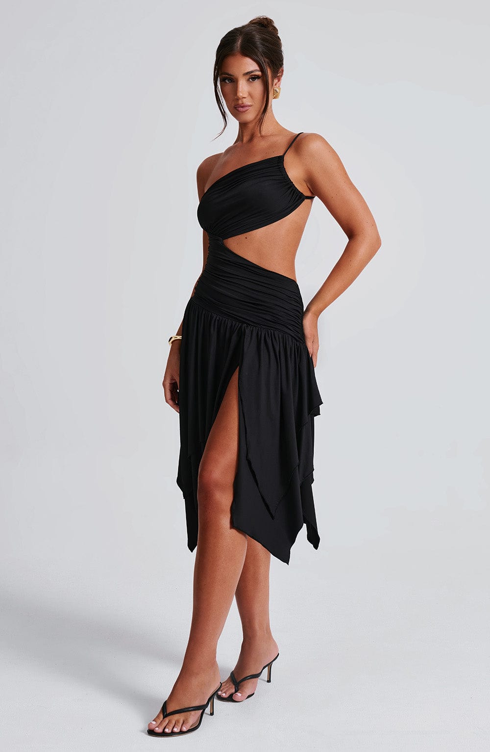 Stella Midi Dress - Black