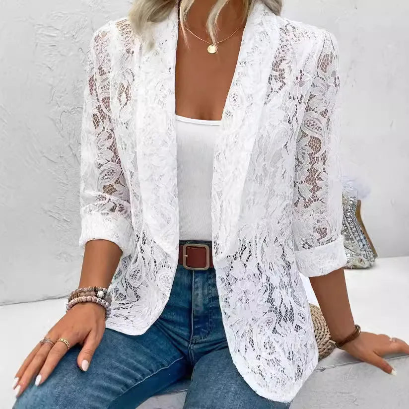 Izzy Elegant Lace Blazer