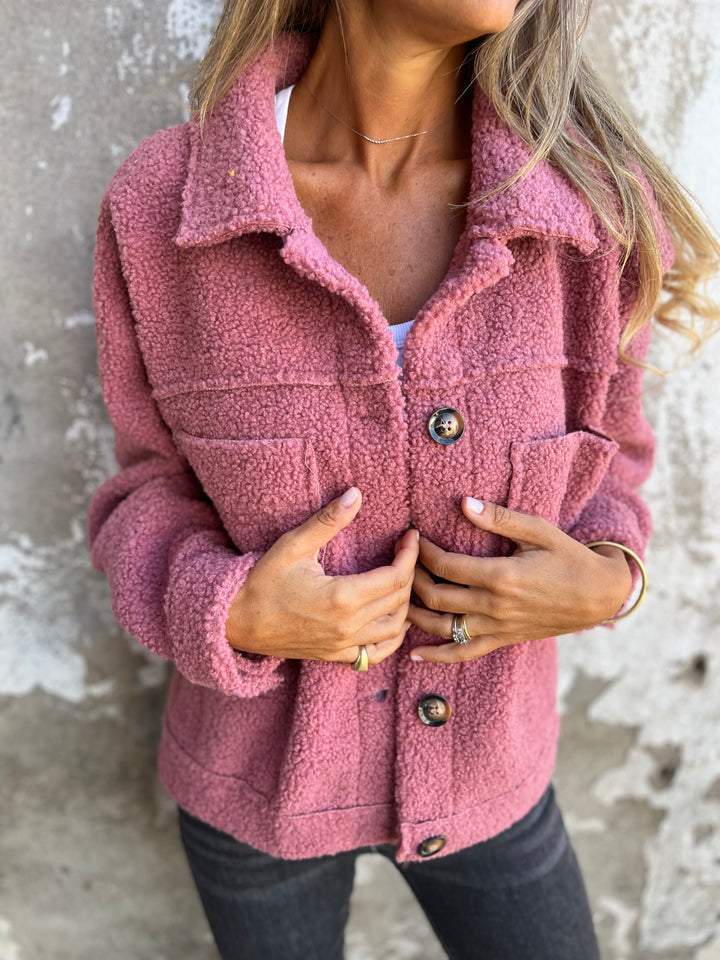 Cozy Teddy Button-Up Jacket