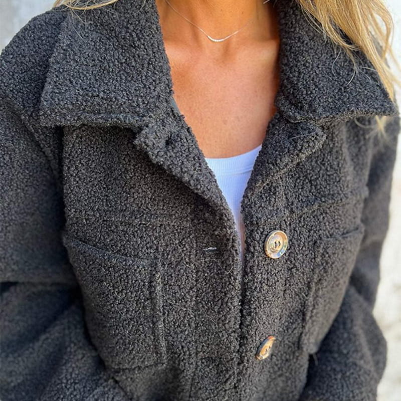 Cozy Teddy Button-Up Jacket