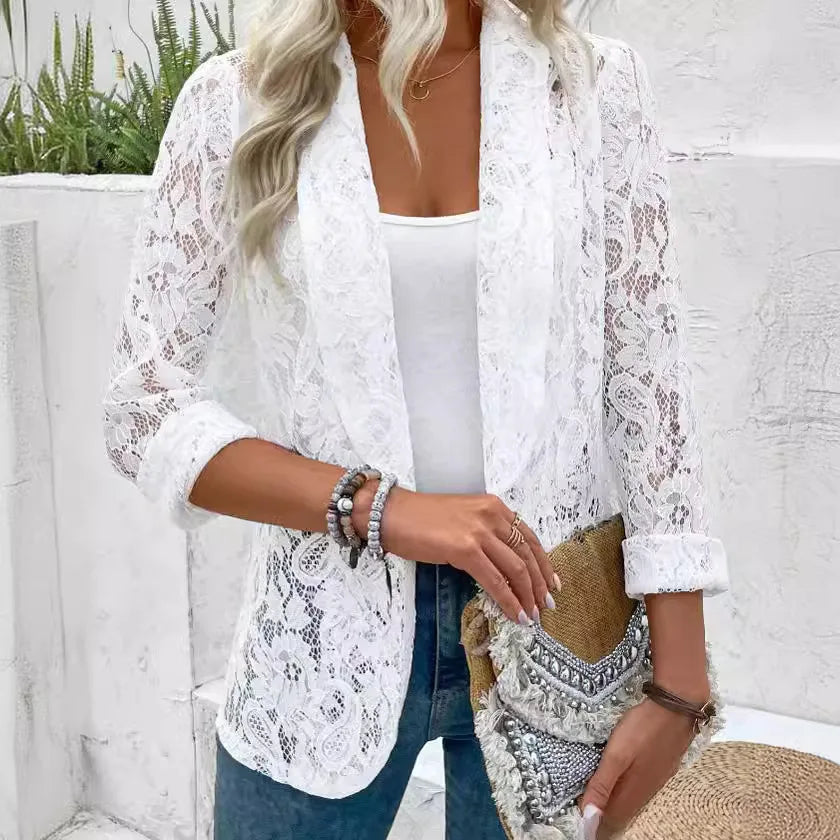 Izzy Elegant Lace Blazer