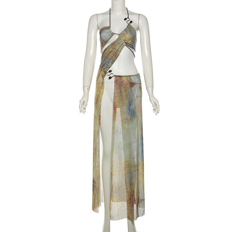 Ethereal Wrap Maxi Dress