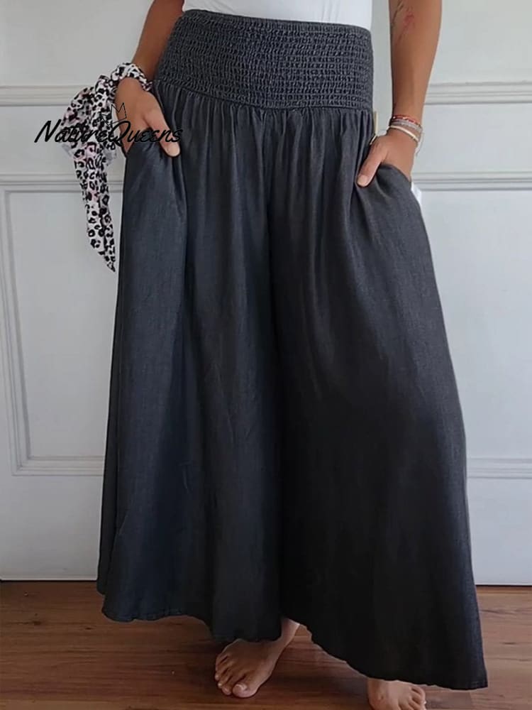 Cotton Wide Leg Pants