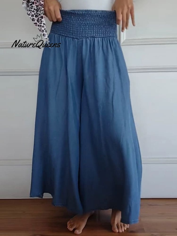 Cotton Wide Leg Pants