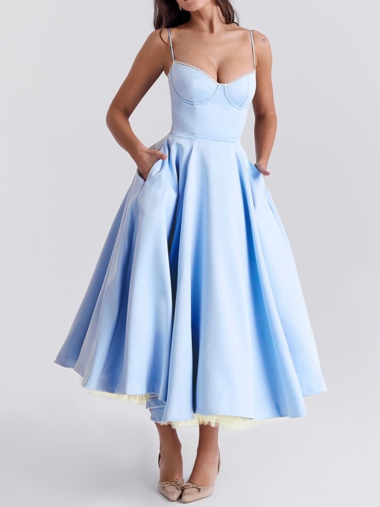 Misses Tulle Midi Dress