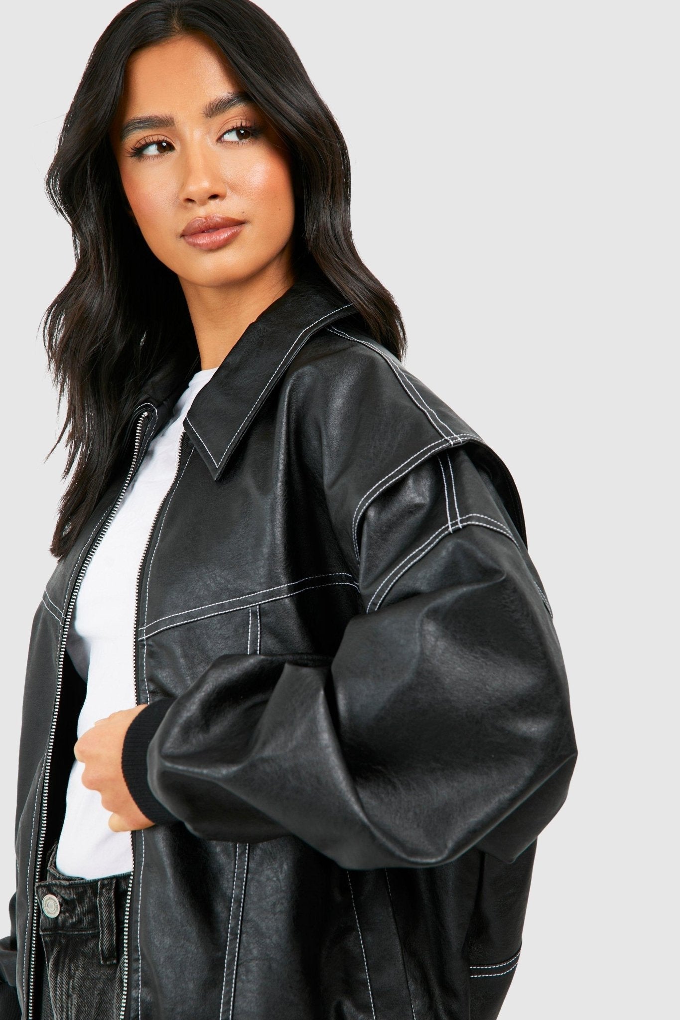 Urban PU Leather Bomber Jacket