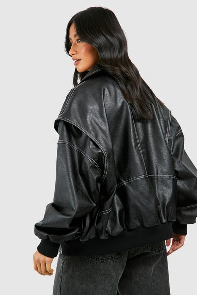 Urban PU Leather Bomber Jacket