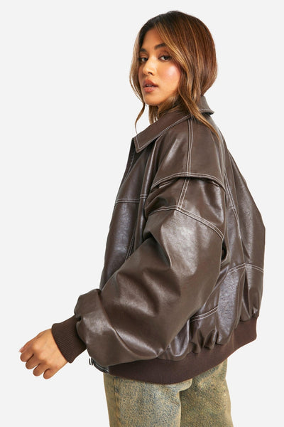 Urban PU Leather Bomber Jacket