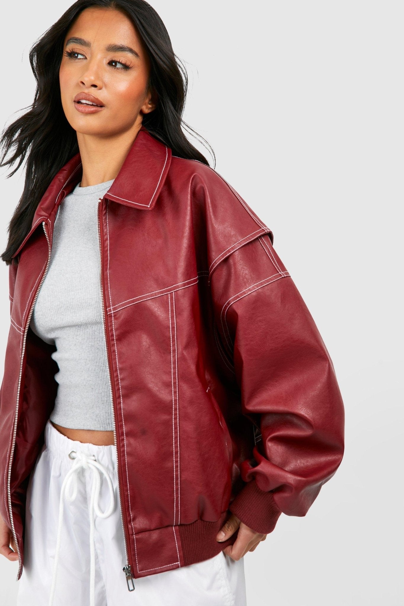 Urban PU Leather Bomber Jacket